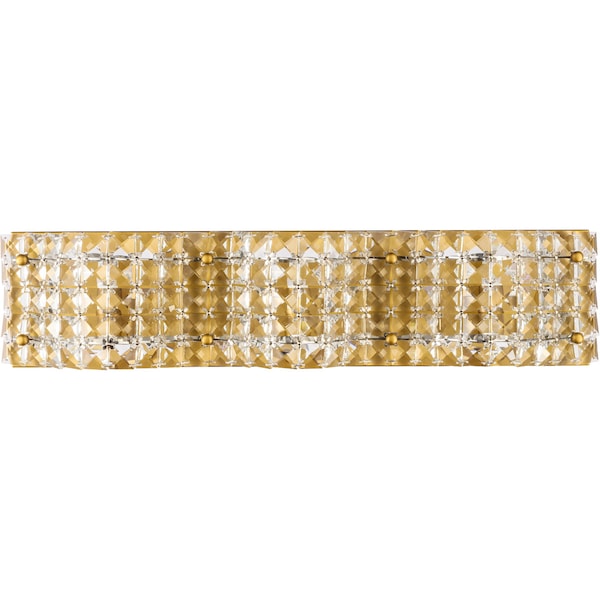 Ollie 3 Light Brass And Clear Crystals Wall Sconce